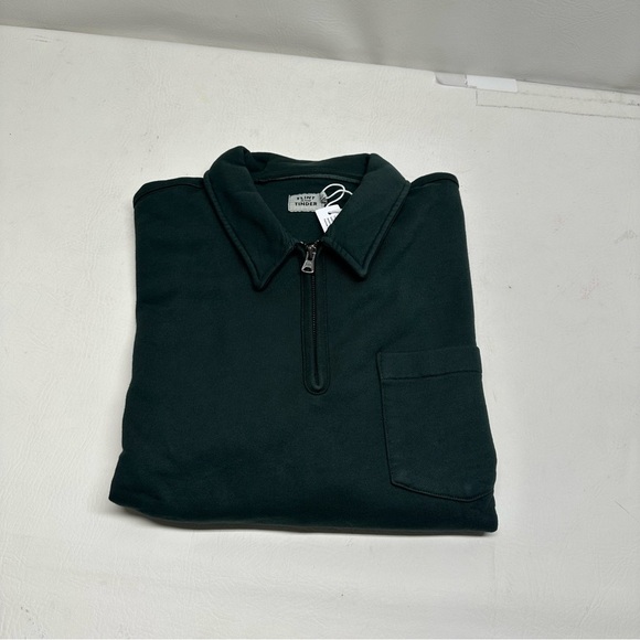 Flint and Tinder Forest Green Quarter-Zip Sweatshirt size XL nwt - Picture 8 of 8